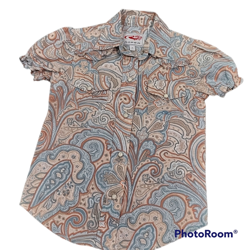 5/$25 Roper Girls Western Blouse